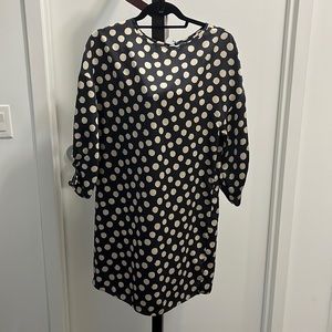 Fun blue and white polka dot dress